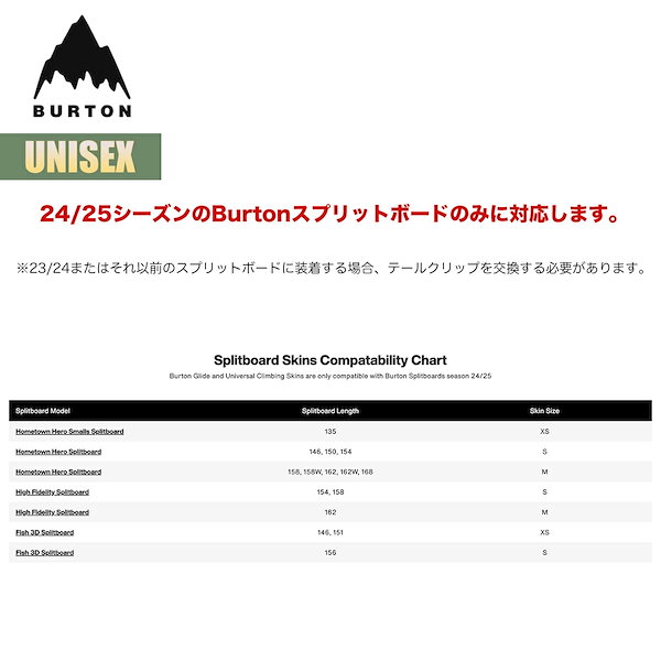 Qoo10] バートン スプリットボード用スキン 24-25 グ