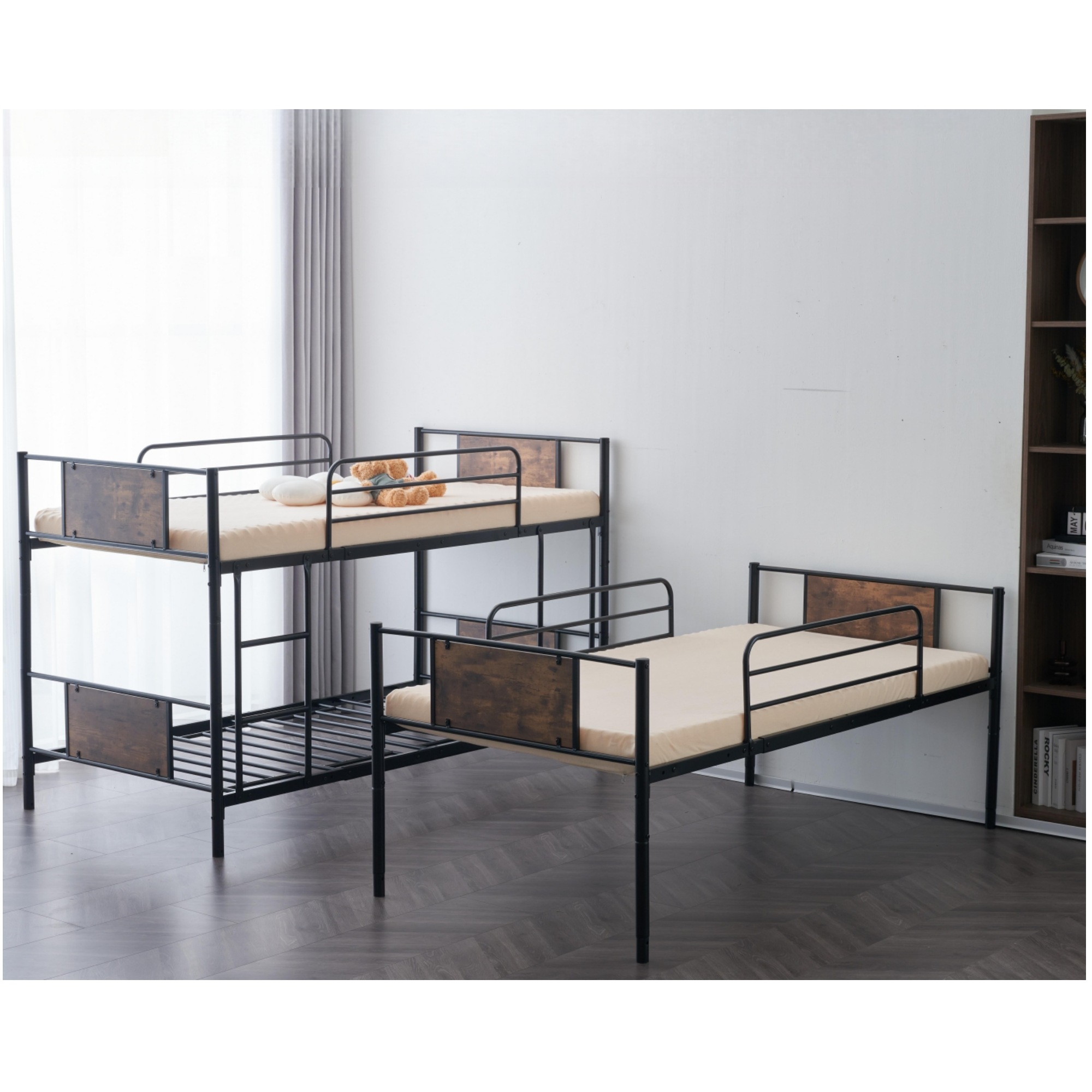 366【新作】【ブラック】三段ベッド パイプベッド 分離可能 スチールベッド 子供部屋スチール 耐震378 366【新作】【ブラック】三段ベッド パイプベッド 分離可能 スチールベッド 子供部屋スチール 耐震378