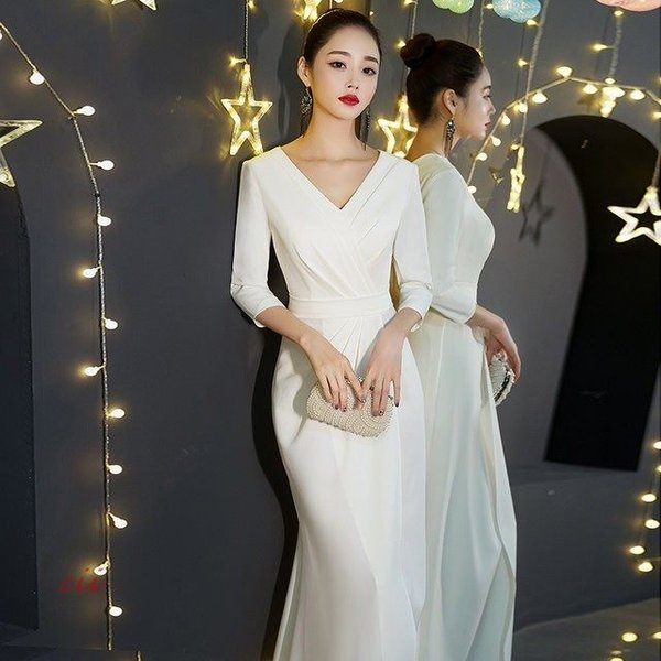 イブニングドレス ロング丈 Vネック スリット ロングドレス マーメイドドレス ラインストーン キレイめ パーティードレス イブニングドレス ロング丈 Vネック スリット ロングドレス マーメイド