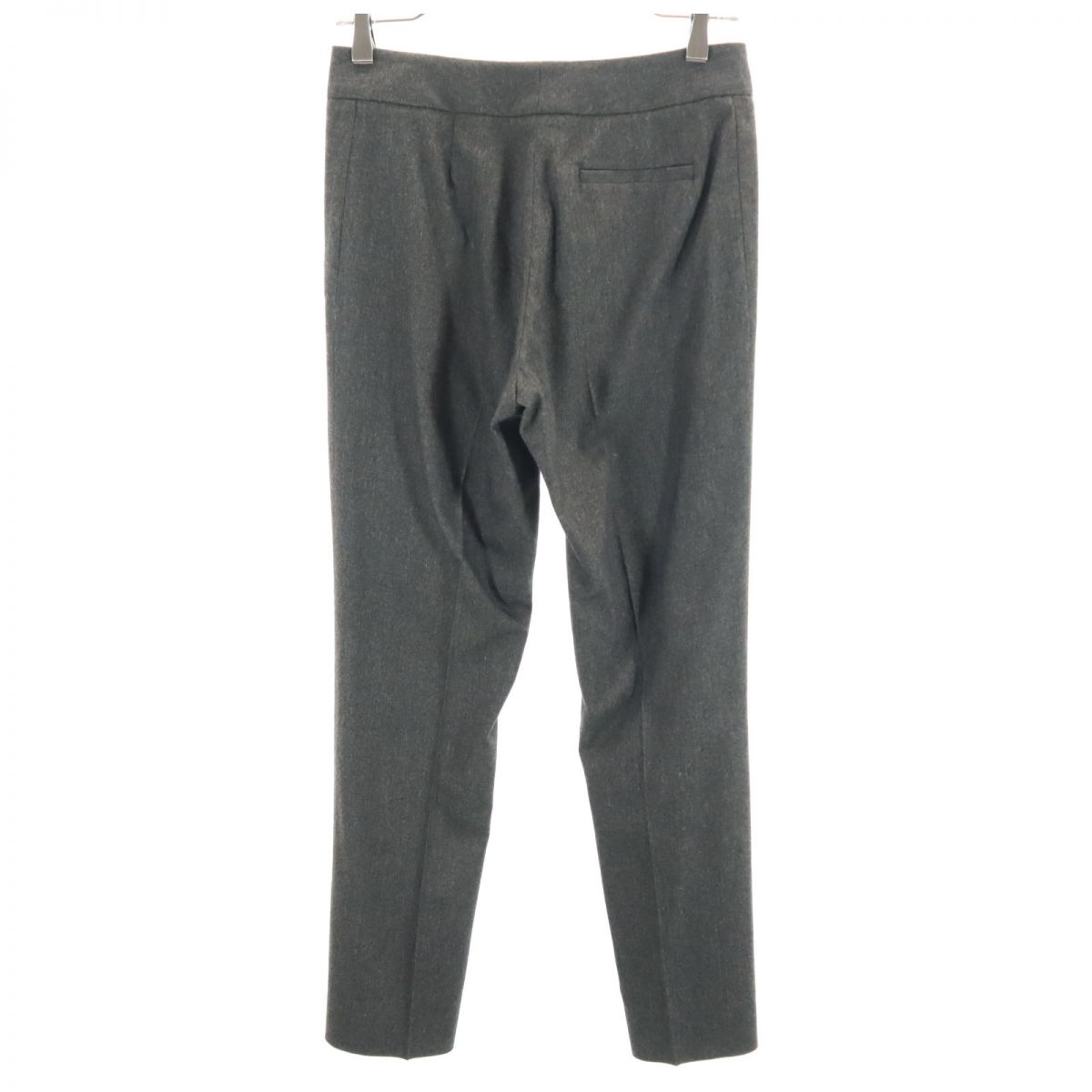 未使用 サルヴァトーレフェラガモ イタリア製 ウールブレンド スラックスパンツ 38 グレー系 Salvatore Ferragamo タグ付き レディース