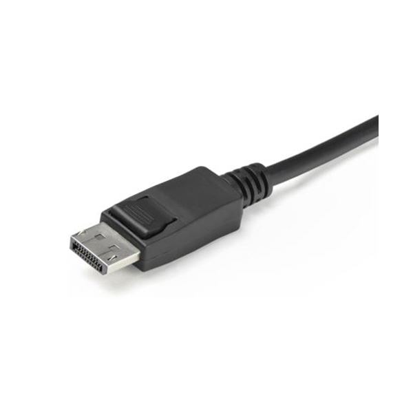 StarTech.com 2ポート ケーブル一体型 USB DisplayPort対応KVMスイッチ 4K／60Hz対応CPU切替器ブラック SV211DPUA4K 1個