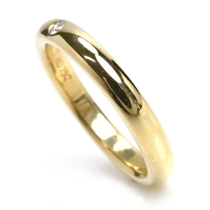 TIFFANY&Co. ティファニー K18YG イエローゴールド スタッキング バンド リング・指輪 60016271 ダイヤモンド 9号 3.9g レディース 中古 TIFFANY&Co. ティファニー K18YG イエローゴールド スタッキング バンド リング・指輪 60016271 ダイヤモンド 9号 3.9g レディース 中古