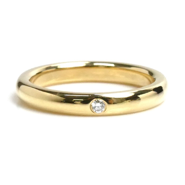 TIFFANY&Co. ティファニー K18YG イエローゴールド スタッキング バンド リング・指輪 60016271 ダイヤモンド 9号 3.9g レディース 中古 TIFFANY&Co. ティファニー K18YG イエローゴールド スタッキング バンド リング・指輪 60016271 ダイヤモンド 9号 3.9g レディース 中古