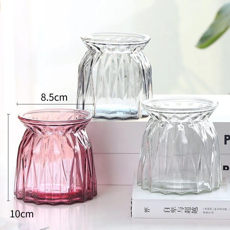 2個セットインテリア生け花 花瓶 テーブル食卓 桌上リビング 装飾おしゃれ 透明 バブルガラス ガラスボトル ダイニングテーブル コーヒーテーブル HP-26