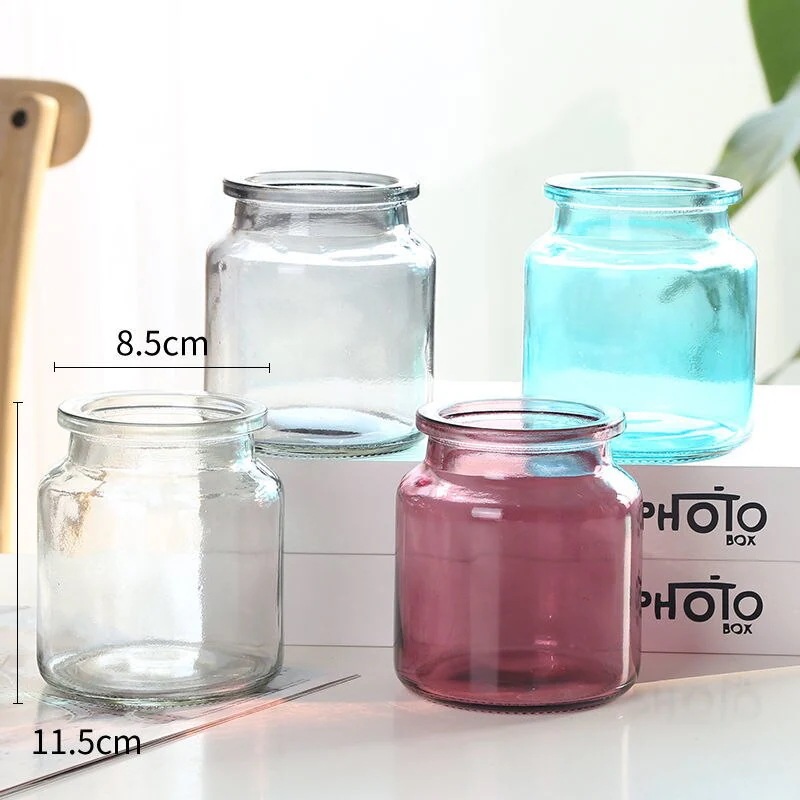 2個セットインテリア生け花 花瓶 テーブル食卓 桌上リビング 装飾おしゃれ 透明 バブルガラス ガラスボトル ダイニングテーブル コーヒーテーブル HP-26