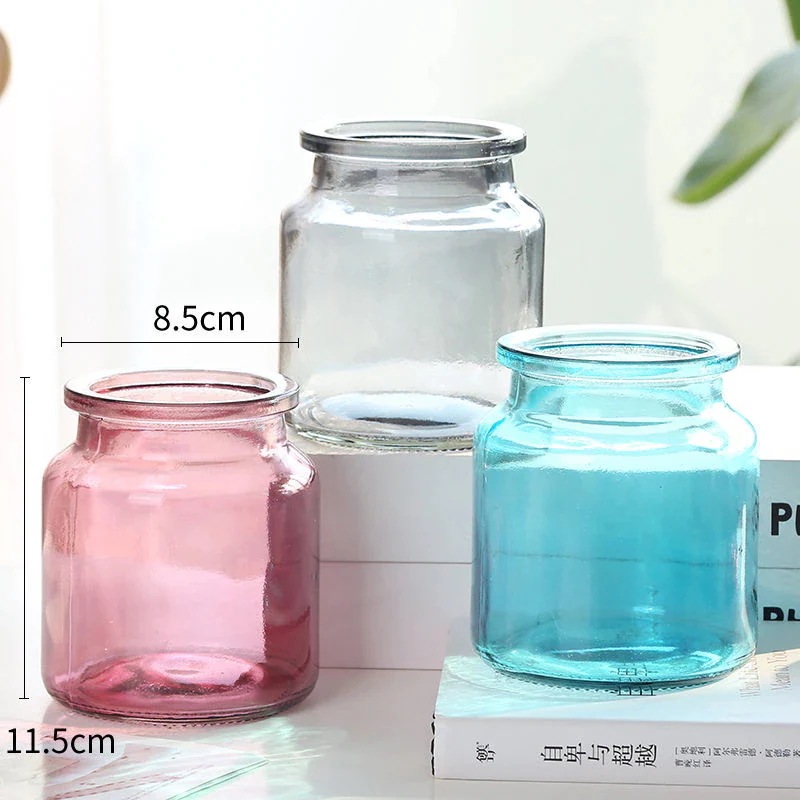 2個セットインテリア生け花 花瓶 テーブル食卓 桌上リビング 装飾おしゃれ 透明 バブルガラス ガラスボトル ダイニングテーブル コーヒーテーブル HP-26