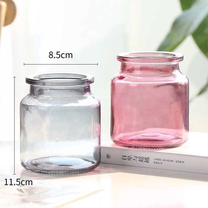 2個セットインテリア生け花 花瓶 テーブル食卓 桌上リビング 装飾おしゃれ 透明 バブルガラス ガラスボトル ダイニングテーブル コーヒーテーブル HP-26