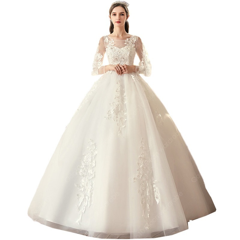 ウェディングドレス3XL-8XL 花嫁 二次会 ウエディングドレス ベルスリーブ 結婚式 ロングドレス プリンセスライン 披露宴 ブライダル 白 編み上げ 大きいサイズ-62 ウェディングドレス3XL-8XL 花嫁 二次会 ウエディングドレス ベルスリーブ 結婚式 ロングドレス プリンセスライン 披露宴 ブライダル 白 編み上げ 大きいサイズ-62