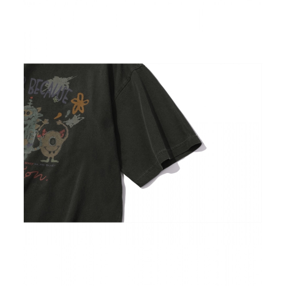 CPGN STUDIO ハッピーデイピグメントショートスリーブ T シャツスモークブラック