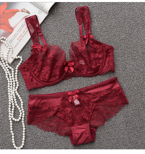 Qoo10] セクシー 下着 ノンパテッドブラ 総レー