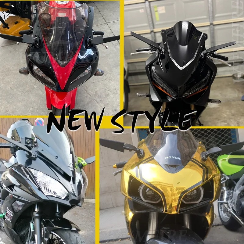 ホンダcbr650r f cbr1000rrrbr 190 250 300 400 500 600 rrrrモーターサイクル用の調整可能な回転式バックミラー L with Light