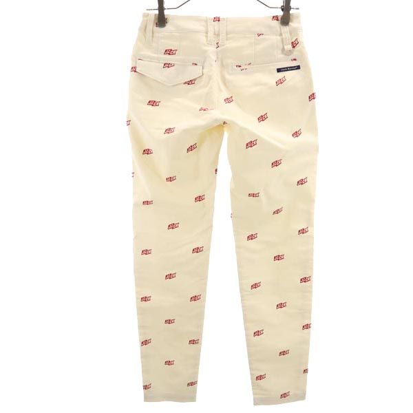 ロゴプリント ゴルフ ロングパンツ アイボリー系 レディース