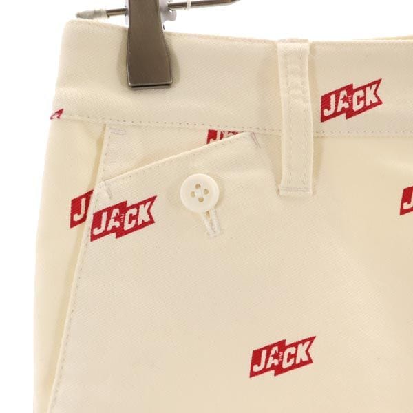 ロゴプリント ゴルフ ロングパンツ アイボリー系 レディース