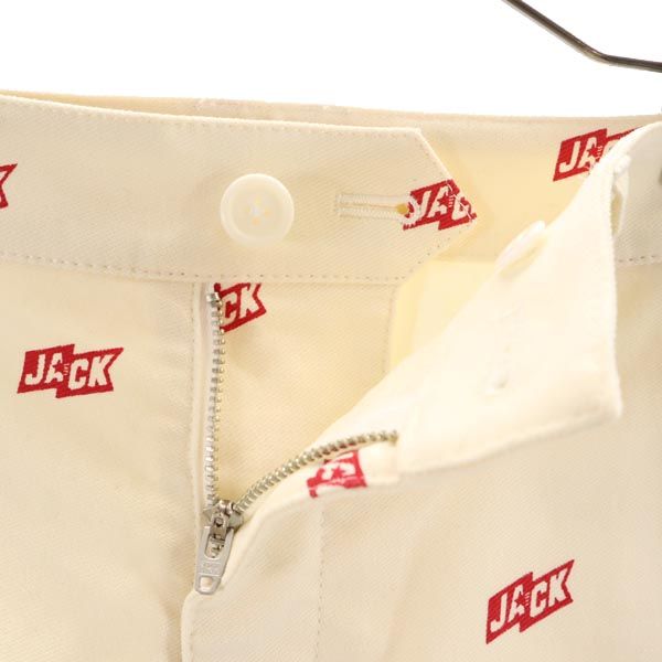 ロゴプリント ゴルフ ロングパンツ アイボリー系 レディース