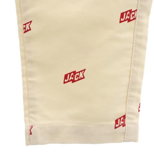 ロゴプリント ゴルフ ロングパンツ アイボリー系 レディース