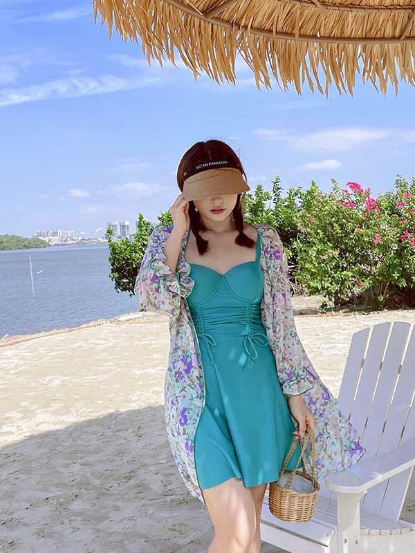 3点セット ワンピース水着 服みたいな ぽっちゃり 水着 レディース Ｕバック ショートパンツ 大きいサイズ セット水着 韓国 可愛い トップス付き フリル 痩せ見え 体型カバー 温泉 ビーチ プール