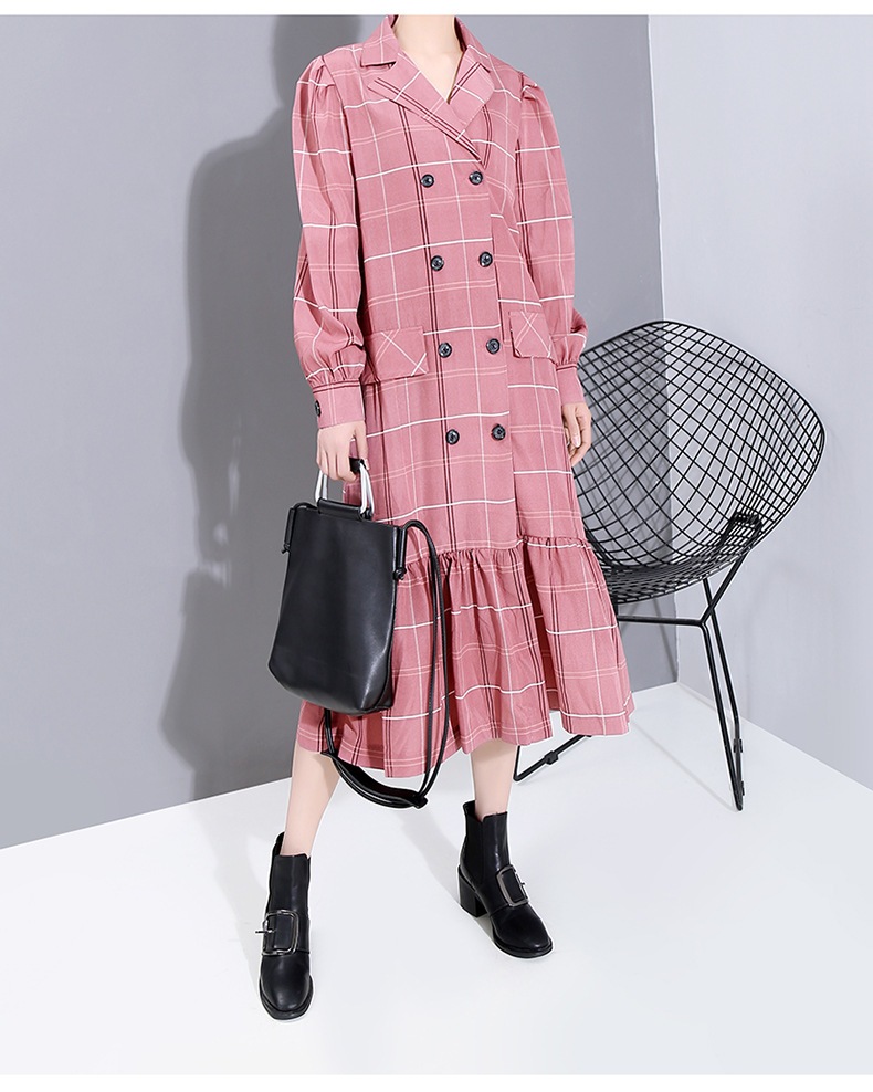 レトロ風 ワンピース 長袖 春 ロング aライン シャツワンピース aライン Aライン フレア ミモレ ミモレ丈 ロング ロング丈 7分丈 ミディアム丈 ミドル丈 レギュラー丈 Vネック 襟付き フレ