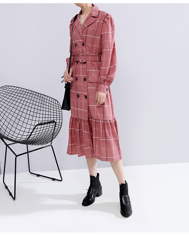 レトロ風 ワンピース 長袖 春 ロング aライン シャツワンピース aライン Aライン フレア ミモレ ミモレ丈 ロング ロング丈 7分丈 ミディアム丈 ミドル丈 レギュラー丈 Vネック 襟付き フレ