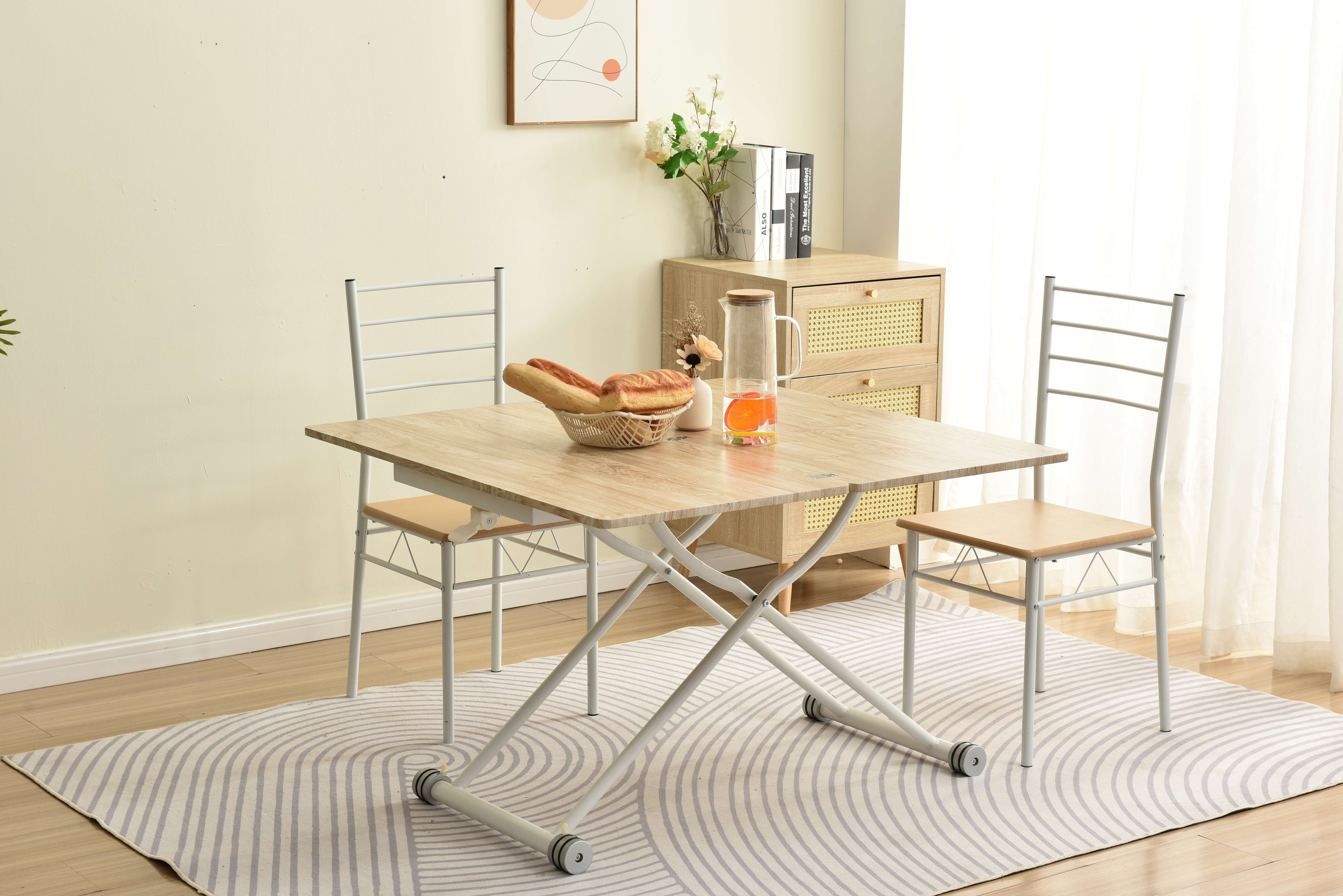 【国内発送&送·料·無·料】テーブル100×50センターテーブ100×100昇降テーブルデスクダイニングテーブル作業用ローテーブル天板が2倍に広がるガス圧昇降テーブルガス圧昇降式テーブル