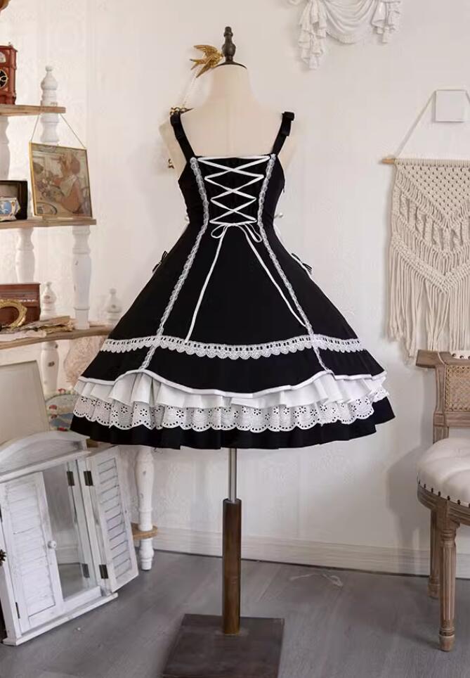 【新作登場 最安値!】181ロリータ ドレス中袖ワンピース　 ゴスロリ コスプレ メイド服 コスチューム 文化祭 学園祭 衣装 仮装 ハロウィン おすすめ 可愛い ドレス　日常　写真　舞台_2