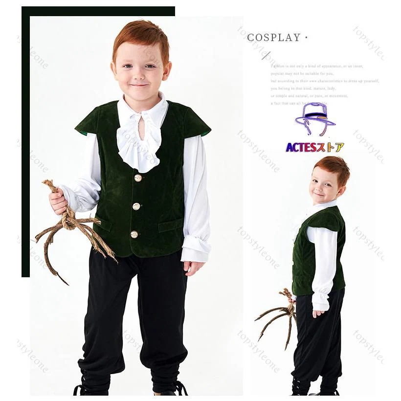 ハロウィン コスプレ 衣装 男の子フォーマル 英国スーツ キッズ 千鳥格子のニッカボッカ3点セット ニッカポッカ 子供服 ベロア 茶色 入学式 発表会 結婚式 七五
