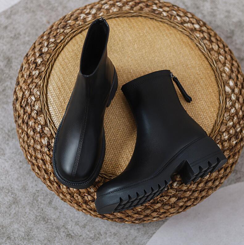 2色 ショートブーツ レディース 本革 靴 ラウンドトゥ 幅広 甲高 5CMヒール 疲れない カジュアルシューズ 厚底 背が高くなる 身長アップ バックジッパー 脱ぎ履きやすい 履きやすい 革 2色 ショートブーツ レディース 本革 靴 ラウンドトゥ 幅広 甲高 5CMヒール 疲れない カジュアルシューズ 厚底 背が高くなる 身長アップ バックジッパー 脱ぎ履きやすい 履きやすい 革