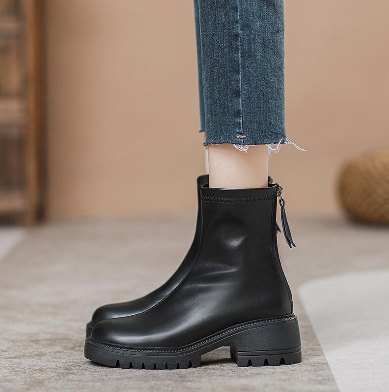2色 ショートブーツ レディース 本革 靴 ラウンドトゥ 幅広 甲高 5CMヒール 疲れない カジュアルシューズ 厚底 背が高くなる 身長アップ バックジッパー 脱ぎ履きやすい 履きやすい 革 2色 ショートブーツ レディース 本革 靴 ラウンドトゥ 幅広 甲高 5CMヒール 疲れない カジュアルシューズ 厚底 背が高くなる 身長アップ バックジッパー 脱ぎ履きやすい 履きやすい 革