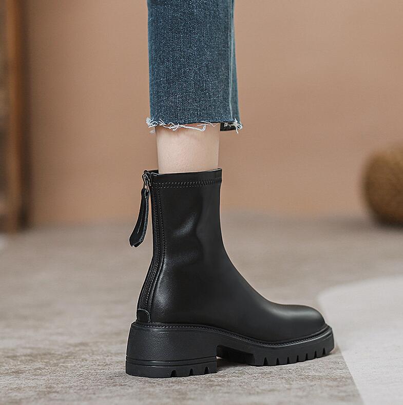 2色 ショートブーツ レディース 本革 靴 ラウンドトゥ 幅広 甲高 5CMヒール 疲れない カジュアルシューズ 厚底 背が高くなる 身長アップ バックジッパー 脱ぎ履きやすい 履きやすい 革 2色 ショートブーツ レディース 本革 靴 ラウンドトゥ 幅広 甲高 5CMヒール 疲れない カジュアルシューズ 厚底 背が高くなる 身長アップ バックジッパー 脱ぎ履きやすい 履きやすい 革