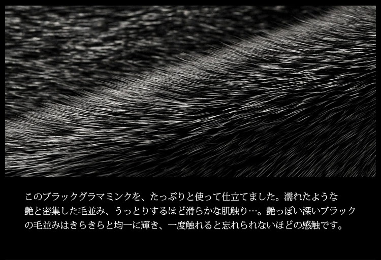 ブラックグラマミンクコートロング着丈89cmブラック/レディース