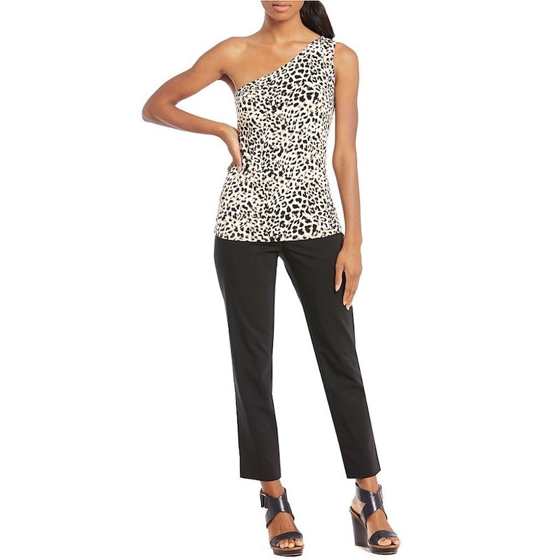 カルバンクライン レディース トップス ブラウス・シャツ【Calvin Klein Leopard Print Matte Jersey One-Shoulder Top】Leopard カルバンクライン レディース トップス ブラウス・シャツ【Calvin Klein Leopard Print Matte Jersey One-Shoulder Top】Leopard