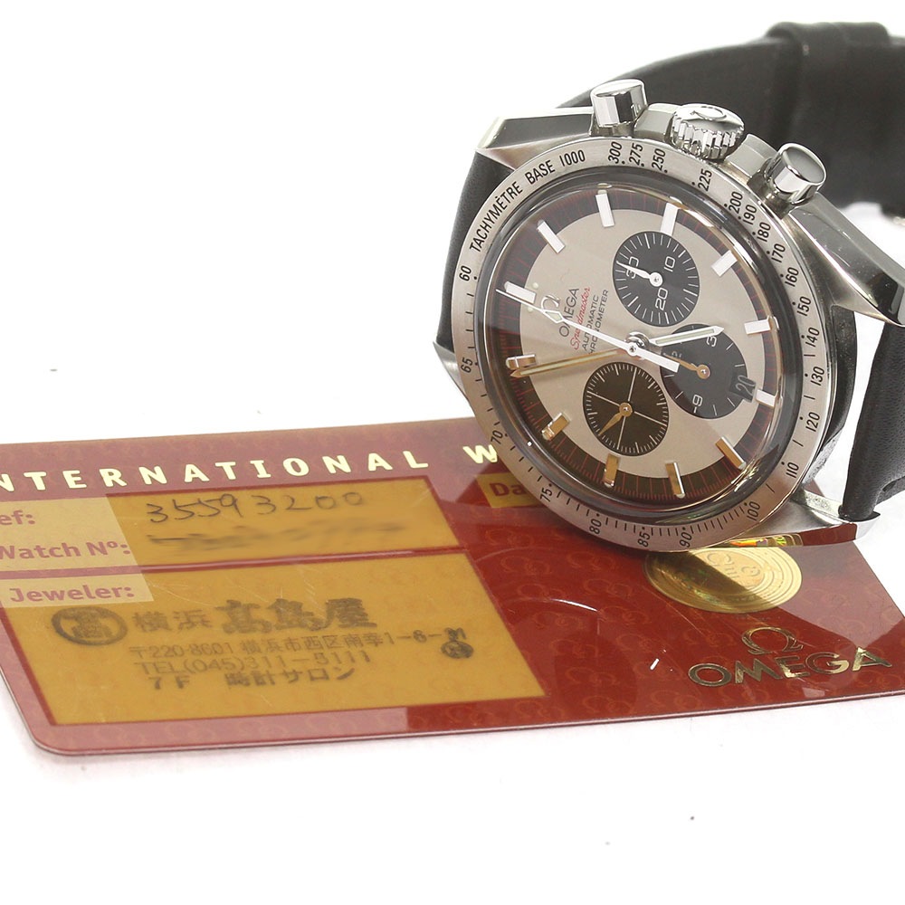 オメガ OMEGA 3559.32 スピードマスター シューマッハ レジェンド クロノグラフ デイト 自動巻き メンズ 保証書付き_824772【中古】 オメガ OMEGA 3559.32 スピードマスター シューマッハ レジェンド クロノグラフ デイト 自動巻き メンズ 保証書付き_824772【中古】