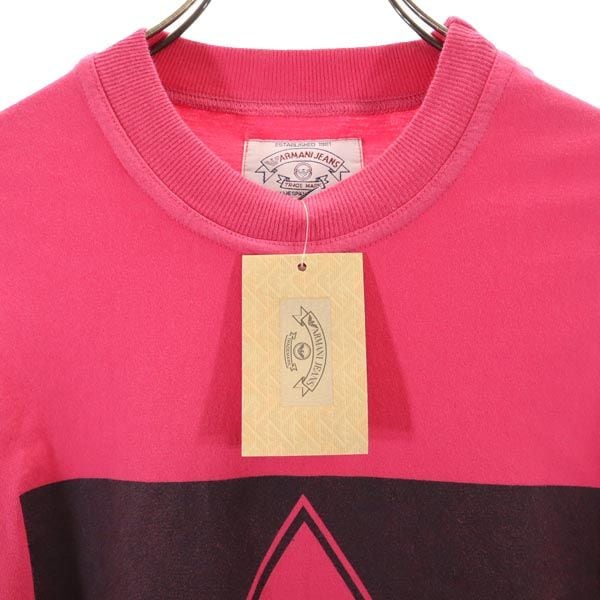 アルマーニジーンズ 未使用 イタリア製 長袖 Tシャツ 44 ピンク ARMANI JEANS ロンT メンズ アルマーニジーンズ 未使用 イタリア製 長袖 Tシャツ 44 ピンク ARMANI
