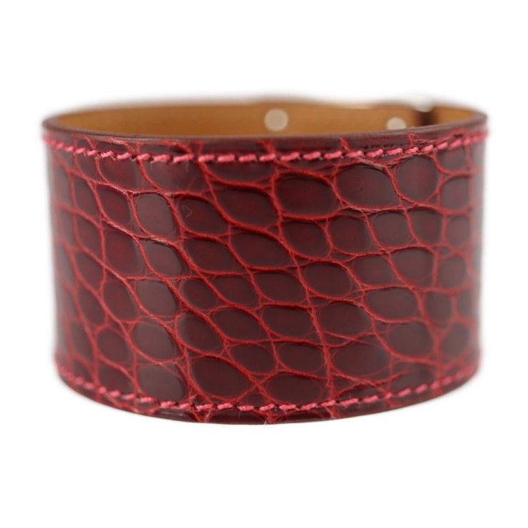 HERMES✨️美品❋ケリー バングル レザー 赤❋ HERMES✨️美品❋ケリー レザーバングル赤❋ レザーブレスレット