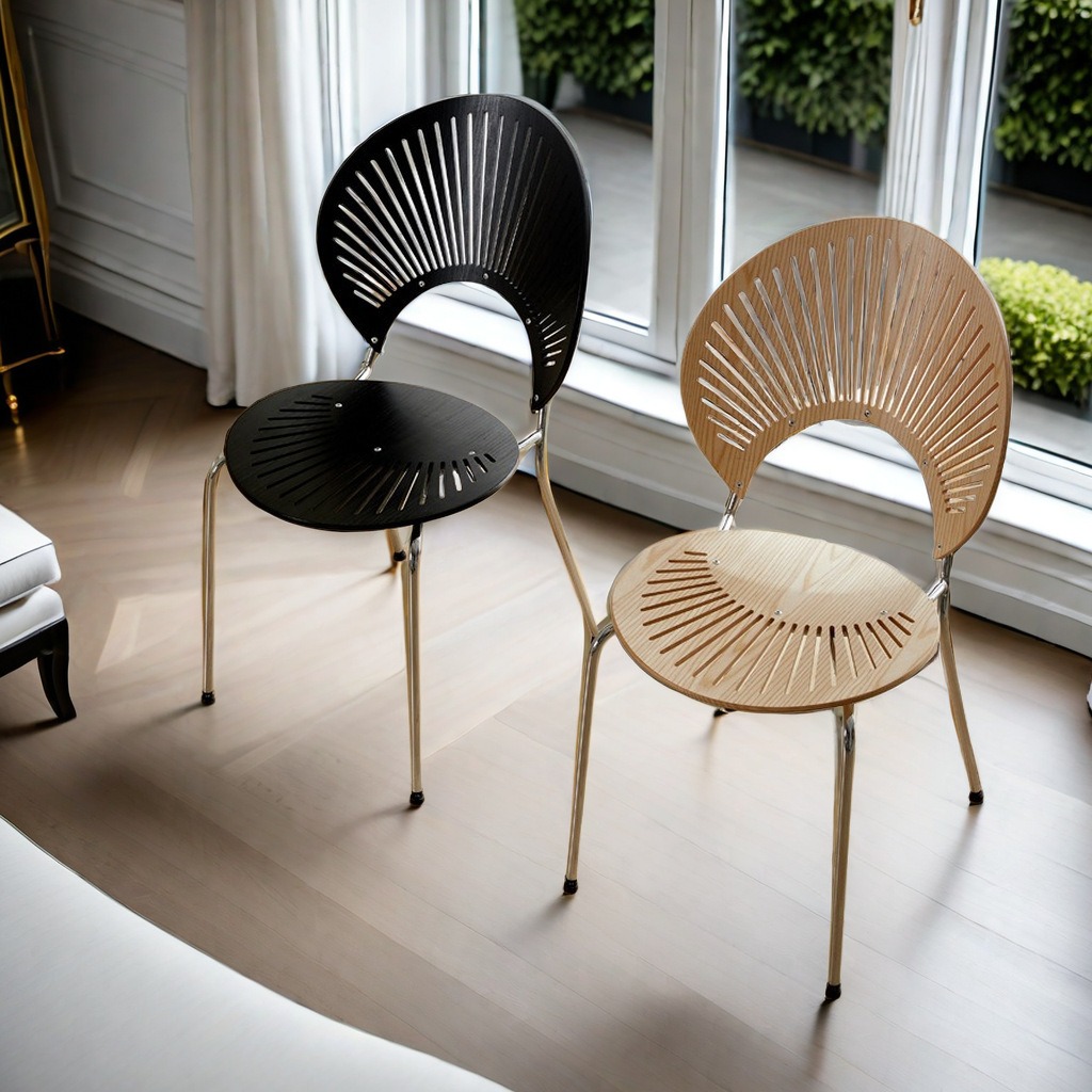 ダイニングチェア 北欧 無垢材 シェルデザイン モダン ブラック シルバー ホワイト 木製 イス レトロ お洒落 ヨーロッパ シンプル