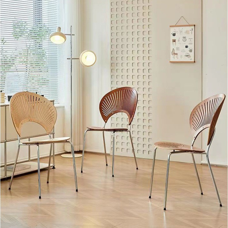 ダイニングチェア 北欧 無垢材 シェルデザイン モダン ブラック シルバー ホワイト 木製 イス レトロ お洒落 ヨーロッパ シンプル
