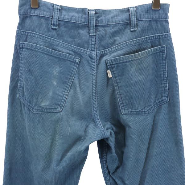 70s 684 ブーツカット コーデュロイパンツ w30 ブルー系 メンズ