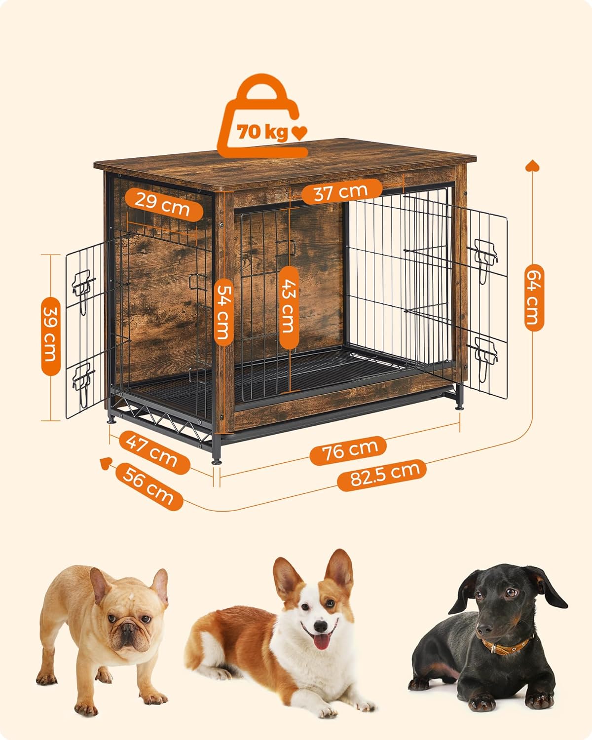 ペットケージ 木目調 ウッディサークル 82.5×55.5×64cm 犬 猫 インテリア 組立簡単 トレー付き お掃除簡単 天板付き 超小型犬~中型犬向け ケージ PFC002X01 ペットケージ 木目調 ウッディサークル 82.5×55.5×64cm 犬 猫 インテリア 組立簡単 トレー付き お掃除簡単 天板付き 超小型犬~中型犬向け ケージ PFC002X01