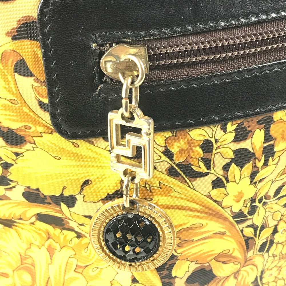 リュックサック レオパード 豹 ヒョウ ヴィンテージ バックパック カバン レザー/PVC イエロー