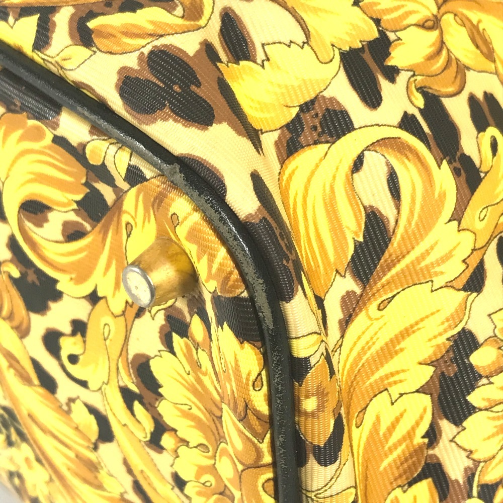 リュックサック レオパード 豹 ヒョウ ヴィンテージ バックパック カバン レザー/PVC イエロー