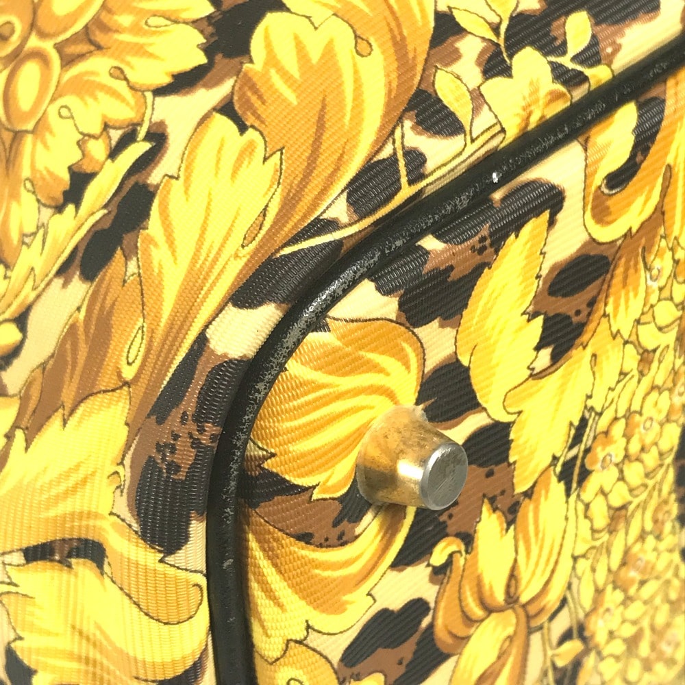 リュックサック レオパード 豹 ヒョウ ヴィンテージ バックパック カバン レザー/PVC イエロー