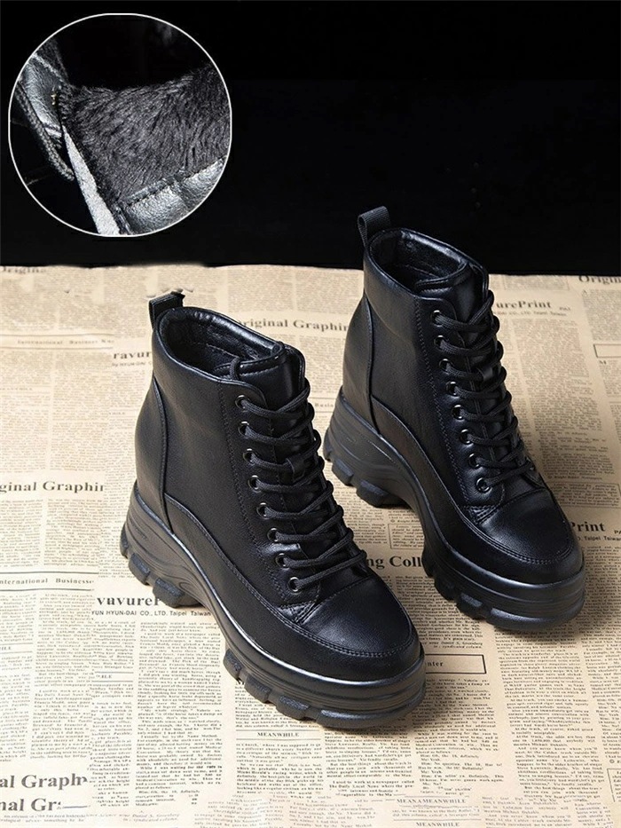 【大好評！最安値挑戦!】ショートブーツ 太ヒール レディース 厚底ハイヒール 9cm ブーツ レディース ブーツ 靴 編み上げブーツ ショート 靴 合皮 黒 ブラウン ハイカット ブラウン 厚底 紐