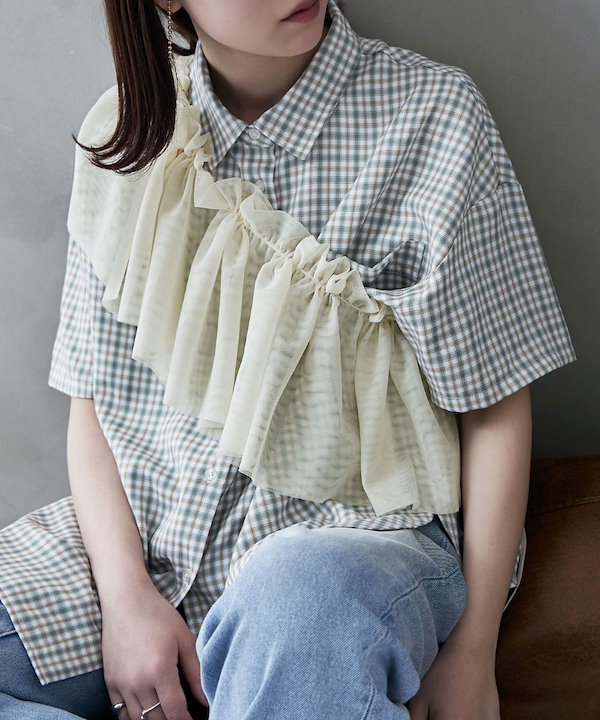 Qoo10] マルチウェイチュールフリルカラー チュー