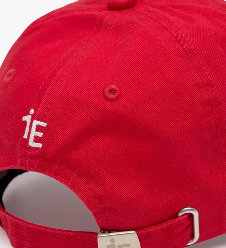 ENOUGHONE ロゴ入りボールキャップ レッドカラー