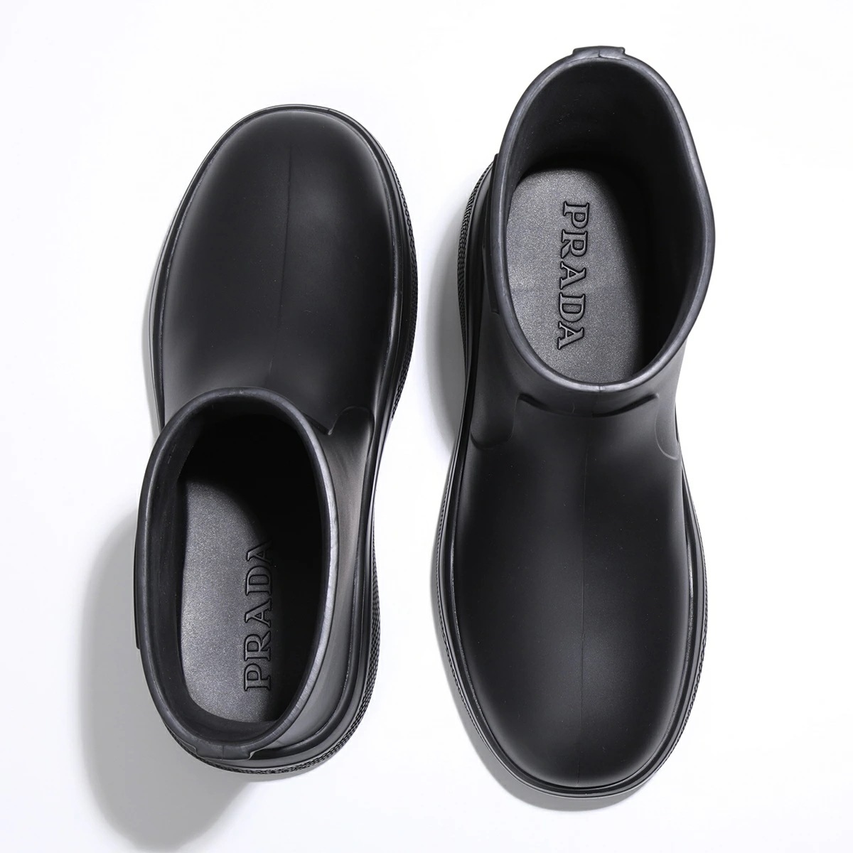 プラダPRADA ラバー ブーティー レインブーツ Qoo10] PRADA PRADA プラダ レインブーツ 2TE