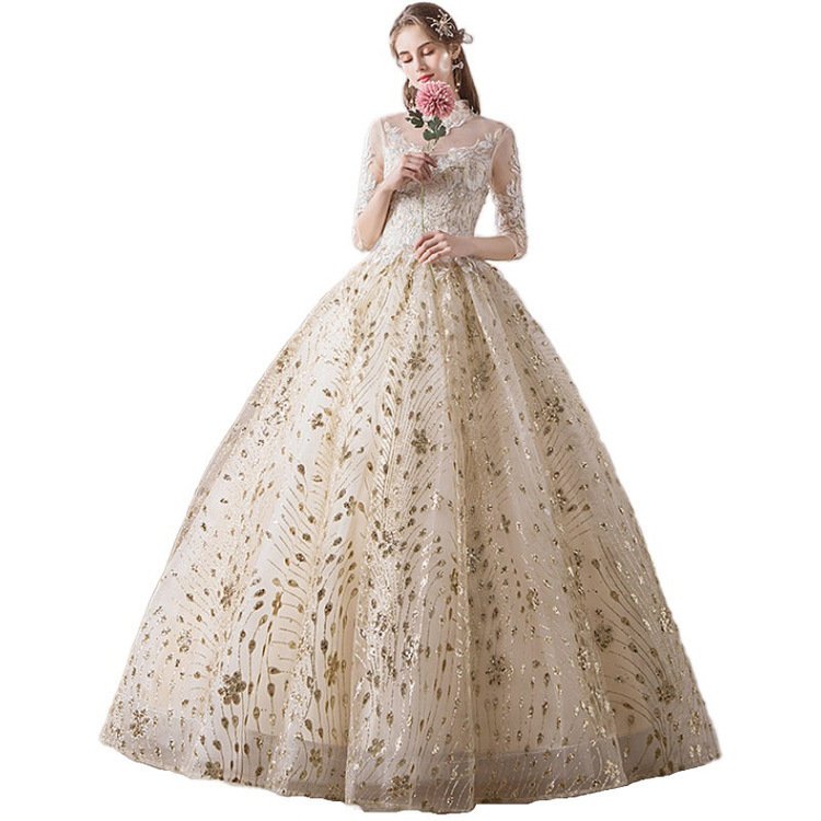 ウエディングドレス カラードレス プリンセス パーティードレス 安い 可愛い 結婚式 披露宴 ロング ドレスS-XXL