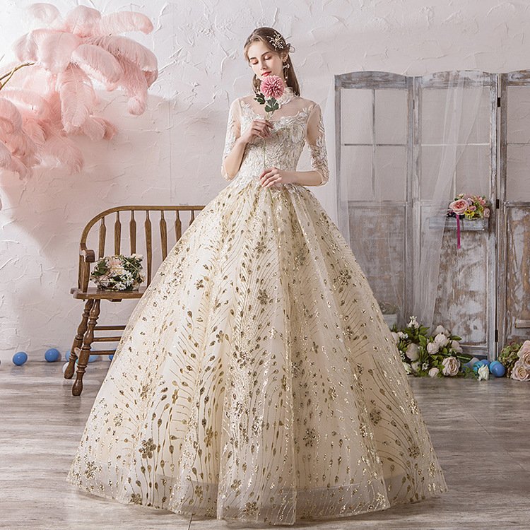 ウエディングドレス カラードレス プリンセス パーティードレス 安い 可愛い 結婚式 披露宴 ロング ドレスS-XXL