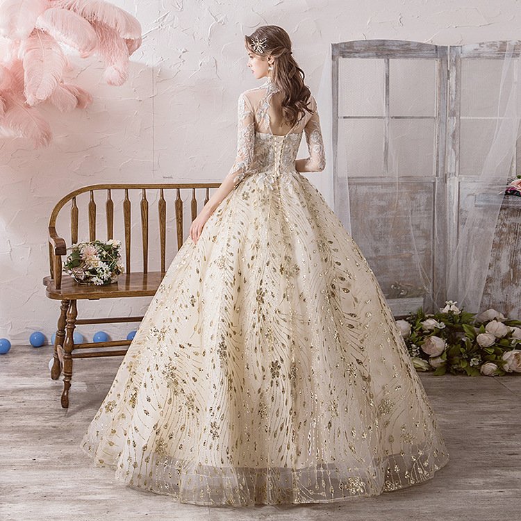 ウエディングドレス カラードレス プリンセス パーティードレス 安い 可愛い 結婚式 披露宴 ロング ドレスS-XXL