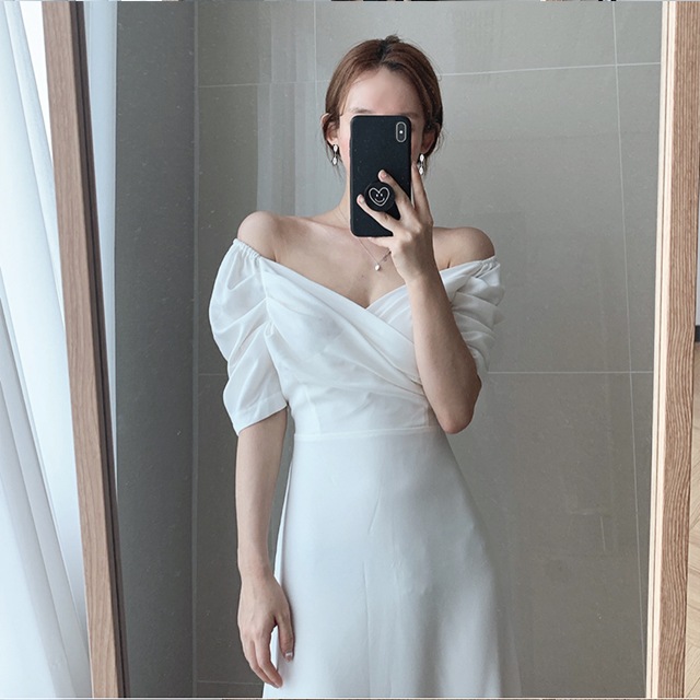 パーティードレス ワンピース Aライン ミディアム丈 舞台衣装 ダンス衣装 カシュクール パフスリーブ Vネック 細身 ホワイト ピンク 個性的 主役級 存在感 オールシーズン イベント レディース パーティードレス ワンピース Aライン ミディアム丈 舞台衣装 ダンス衣装 カシュクール パフスリーブ Vネック 細身 ホワイト ピンク 個性的 主役級 存在感 オールシーズン イベント レディース