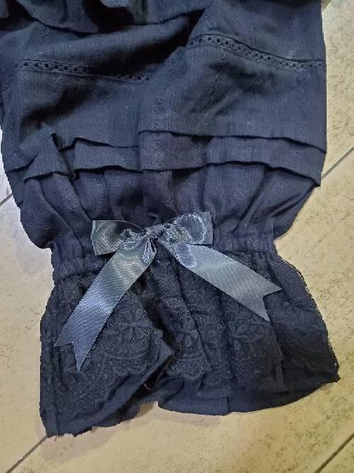 ロリータ ドロワーズ かぼちゃパンツ 段々フリル レディース レース コーデ 春夏 快適 ジャガード ズロース インナー ロリィタ ブラック 通気性 ダンス ホワイト