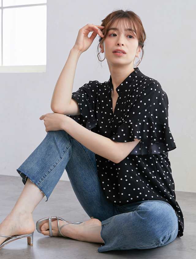 60%OFF1580円春夏ブラウス ドット柄 大人可愛い プリントデシンスキッパードットブラウス ブラウス ドット Vネック フリル袖 ドレープ フェミニン 重ね着 大人 デシン 夏 30代 40 60%OFF1580円春夏ブラウス ドット柄 大人可愛い プリントデシンスキッパードットブラウス ブラウス ドット Vネック フリル袖 ドレープ フェミニン 重ね着 大人 デシン 夏 30代 40